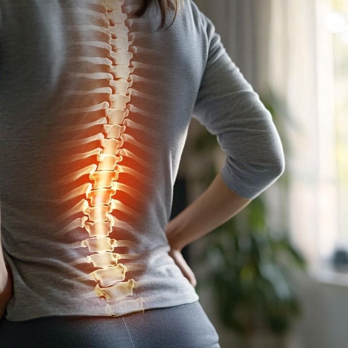 Hombre joven con expresión de dolor tocándose el hombro